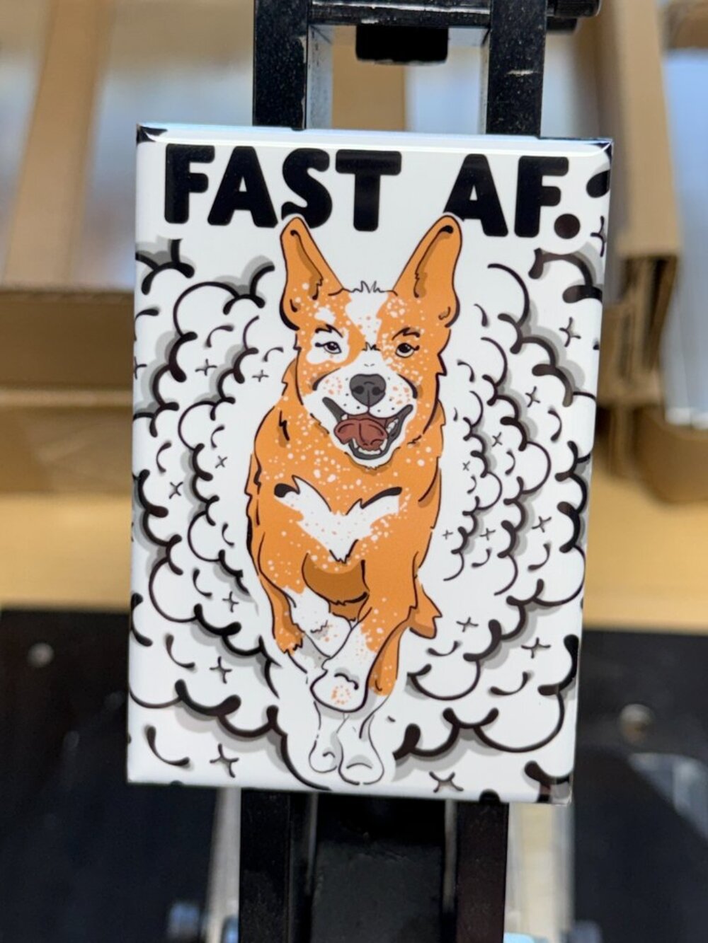 Australian Cattle Dog Fast AF Magnet Handmade Pet Portrait Art Decor Gift 2x3 - Picture 4 of 7